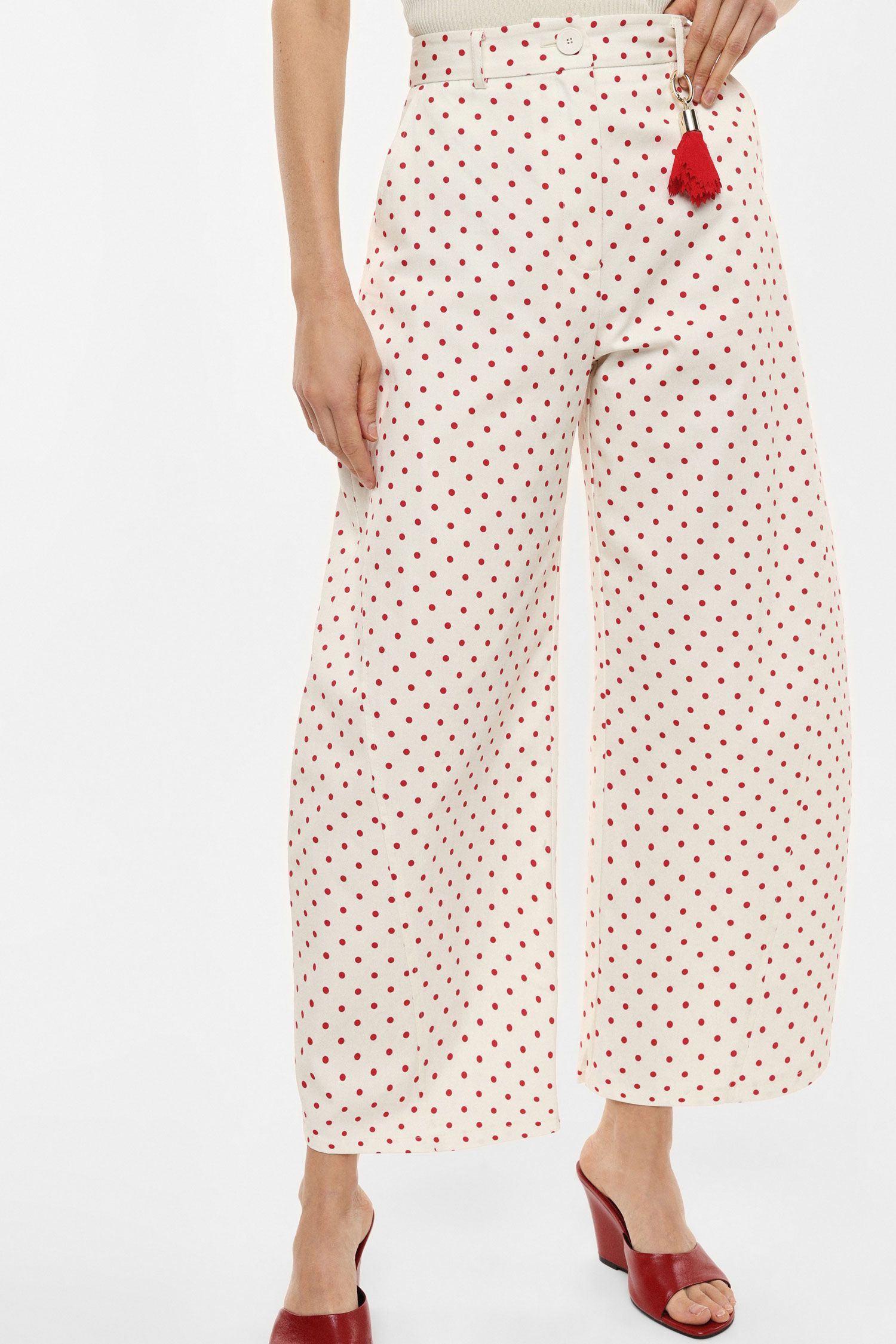 Pantaloni palazzo a pois