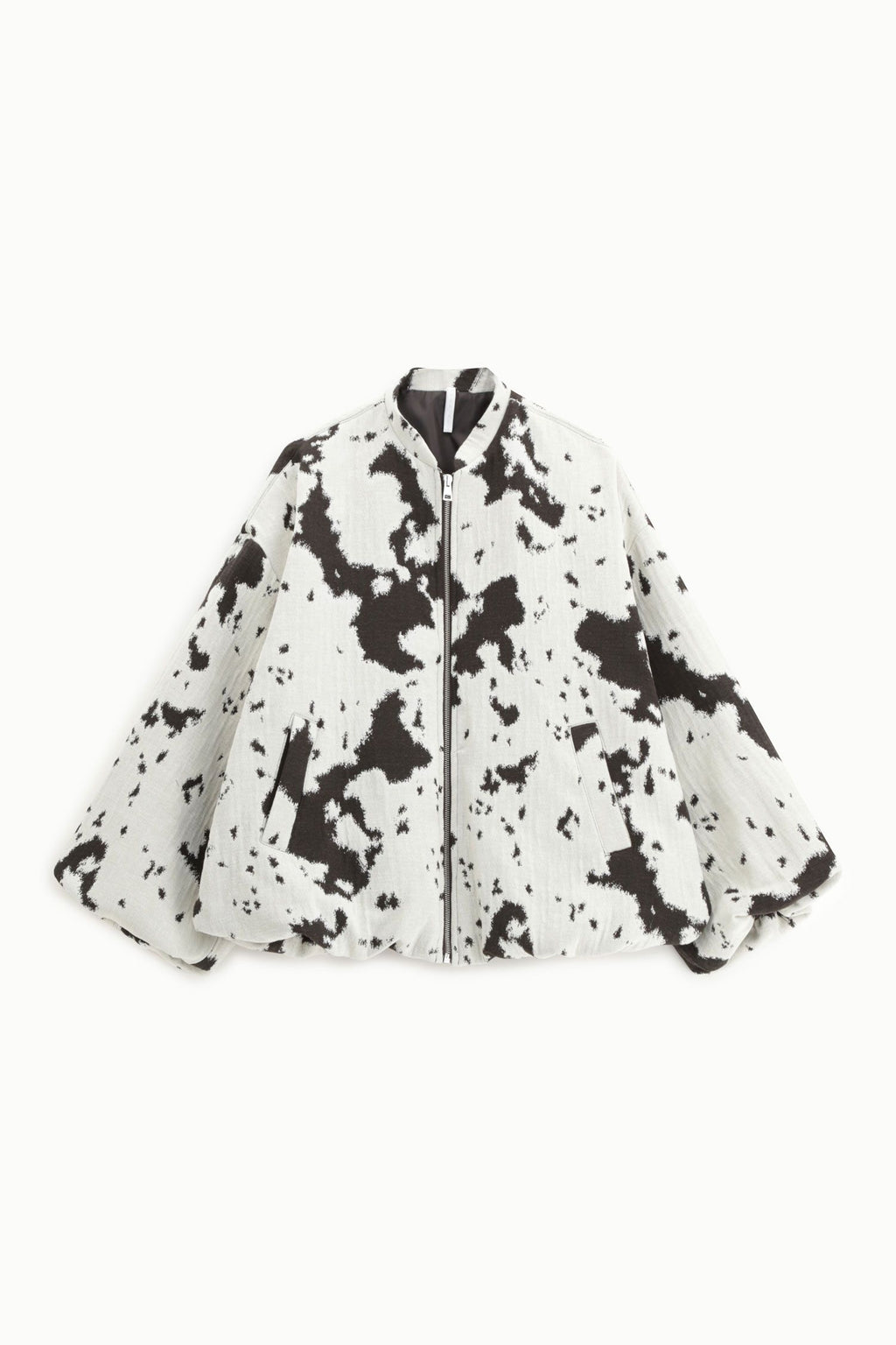 Bomber oversize con stampa cow