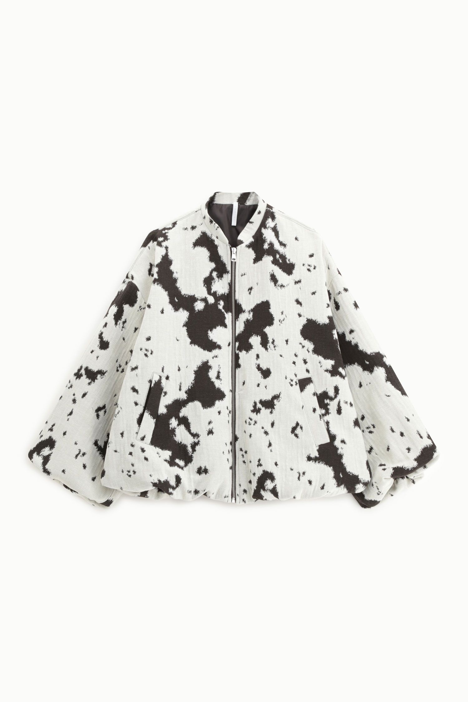 Bomber oversize con stampa cow