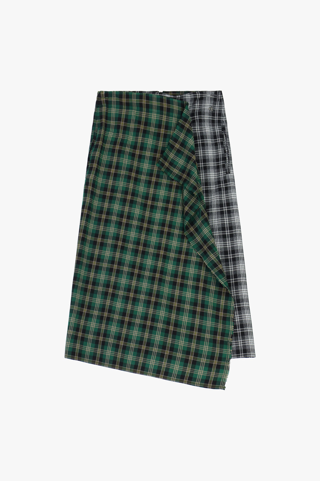 Gonna lunga a portafoglio fantasia doppio tartan