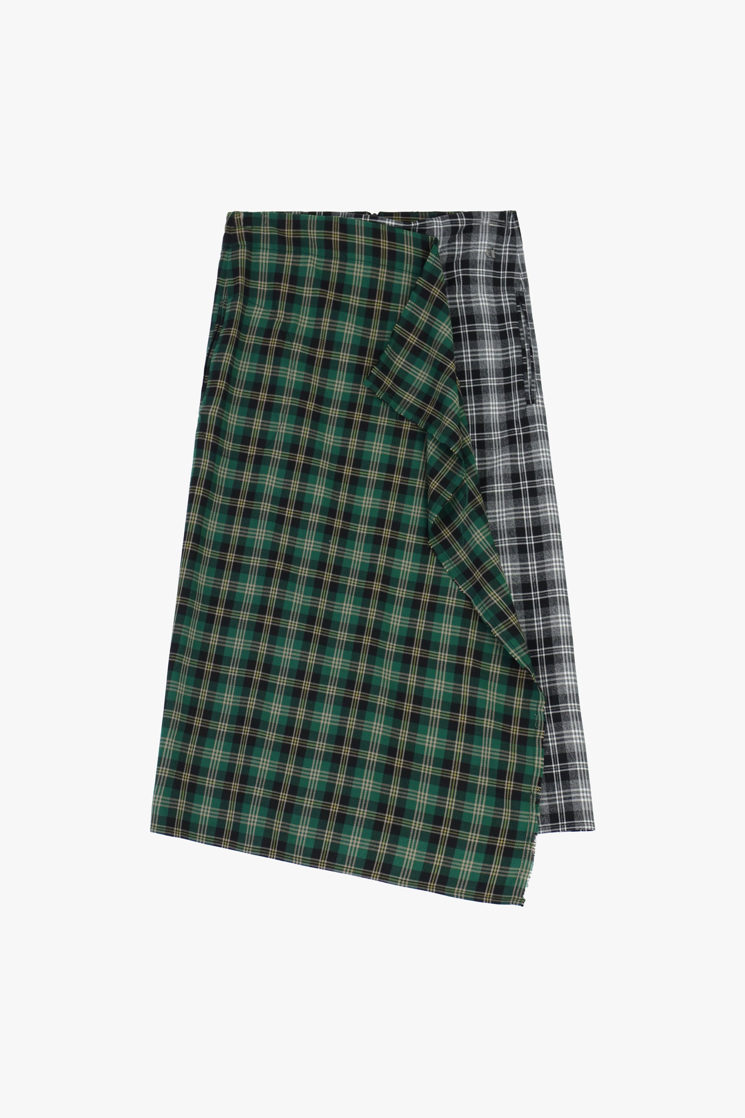 Gonna lunga a portafoglio fantasia doppio tartan