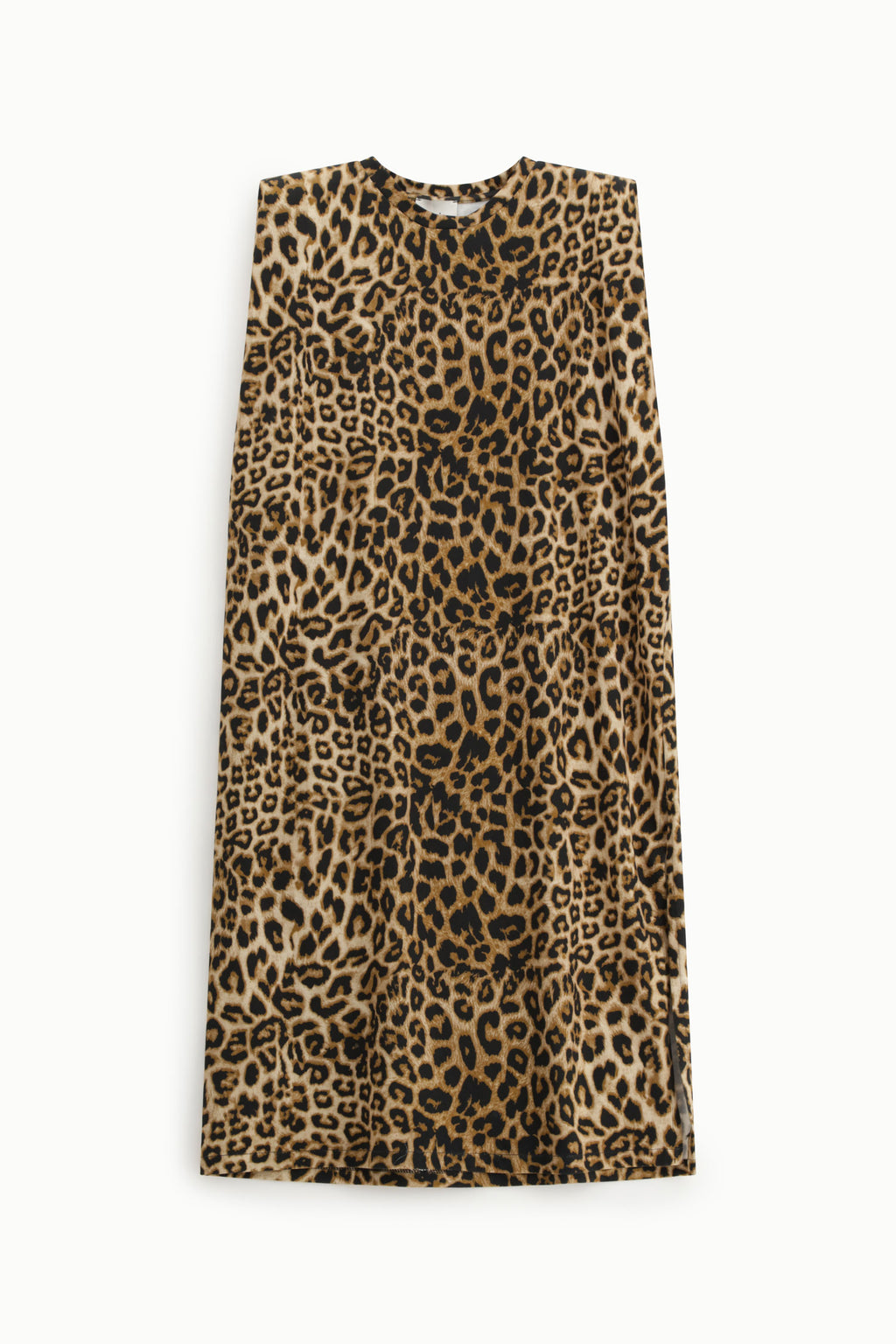 Abito midi stampa animalier senza maniche