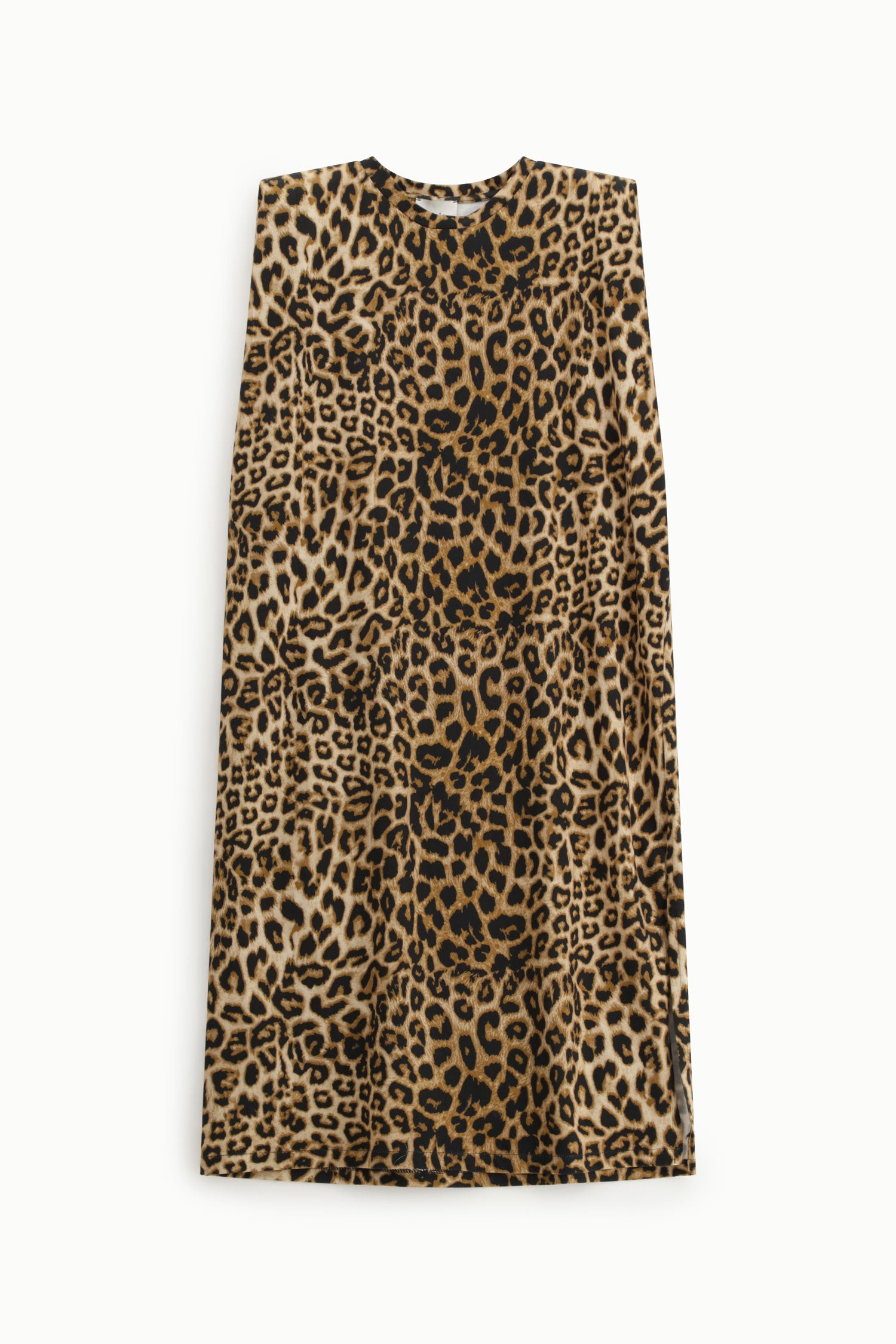 Abito midi stampa animalier senza maniche