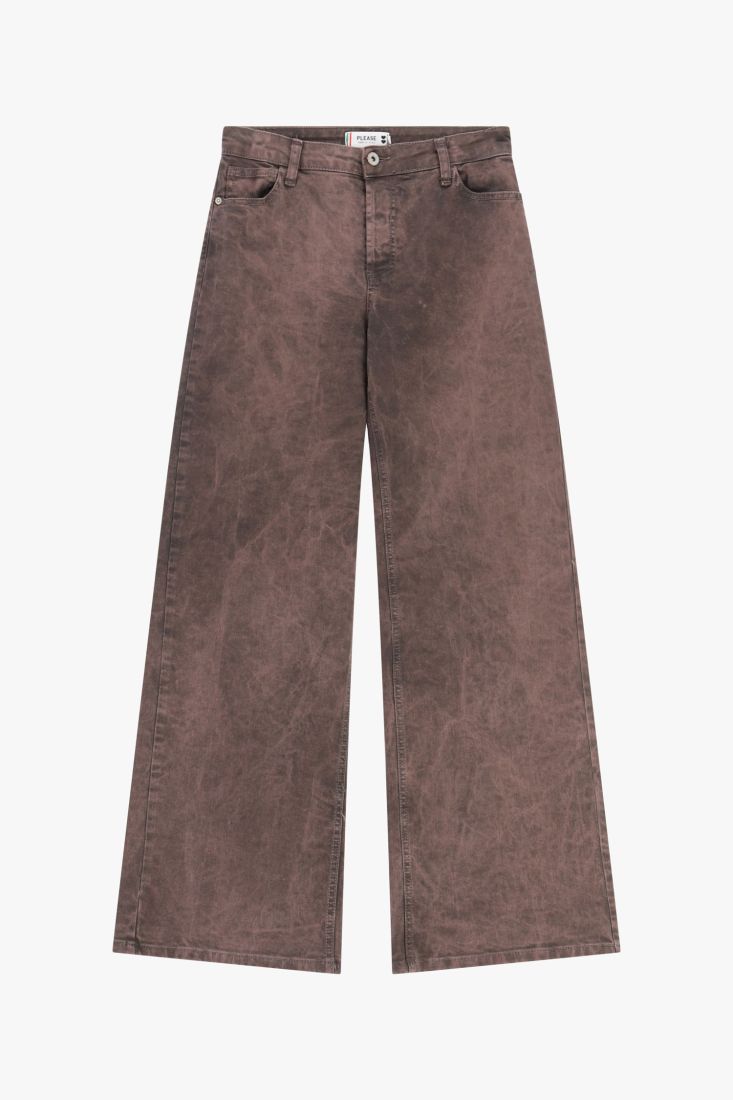 Jeans wide leg effetto marble