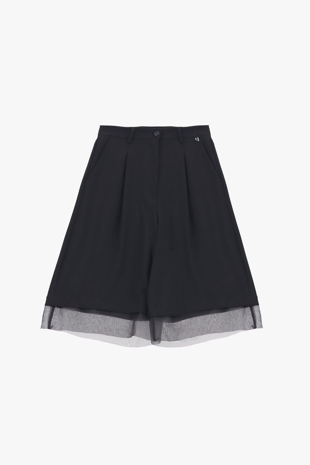 Shorts al ginocchio con dettagli in tulle