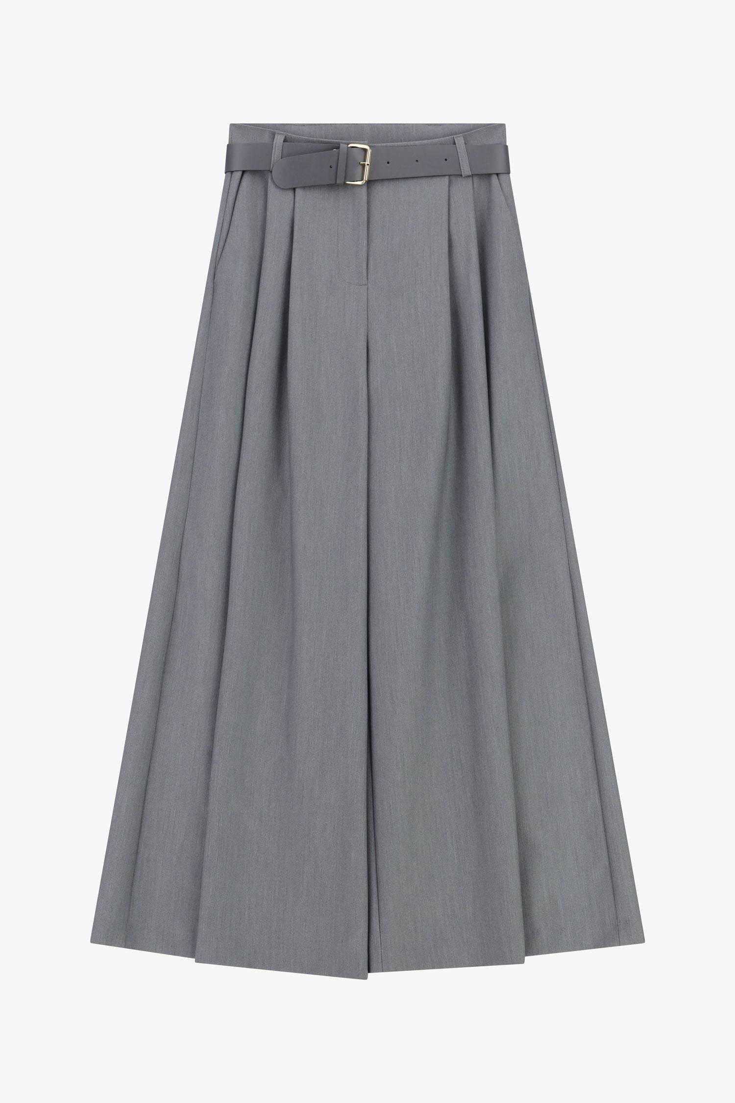 Pantalone palazzo a vita alta con pince