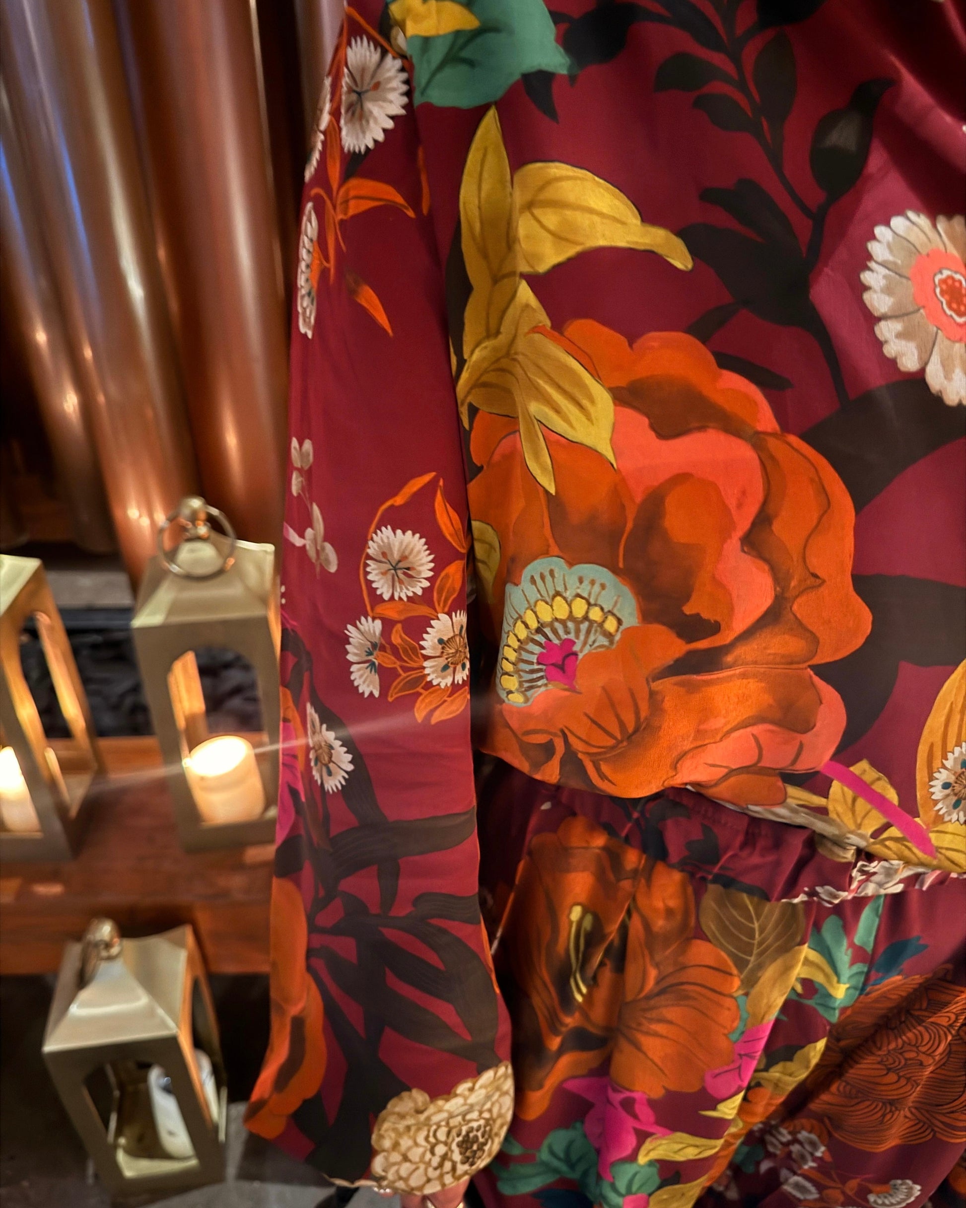 Camicia stampa floreale maniche lunghe