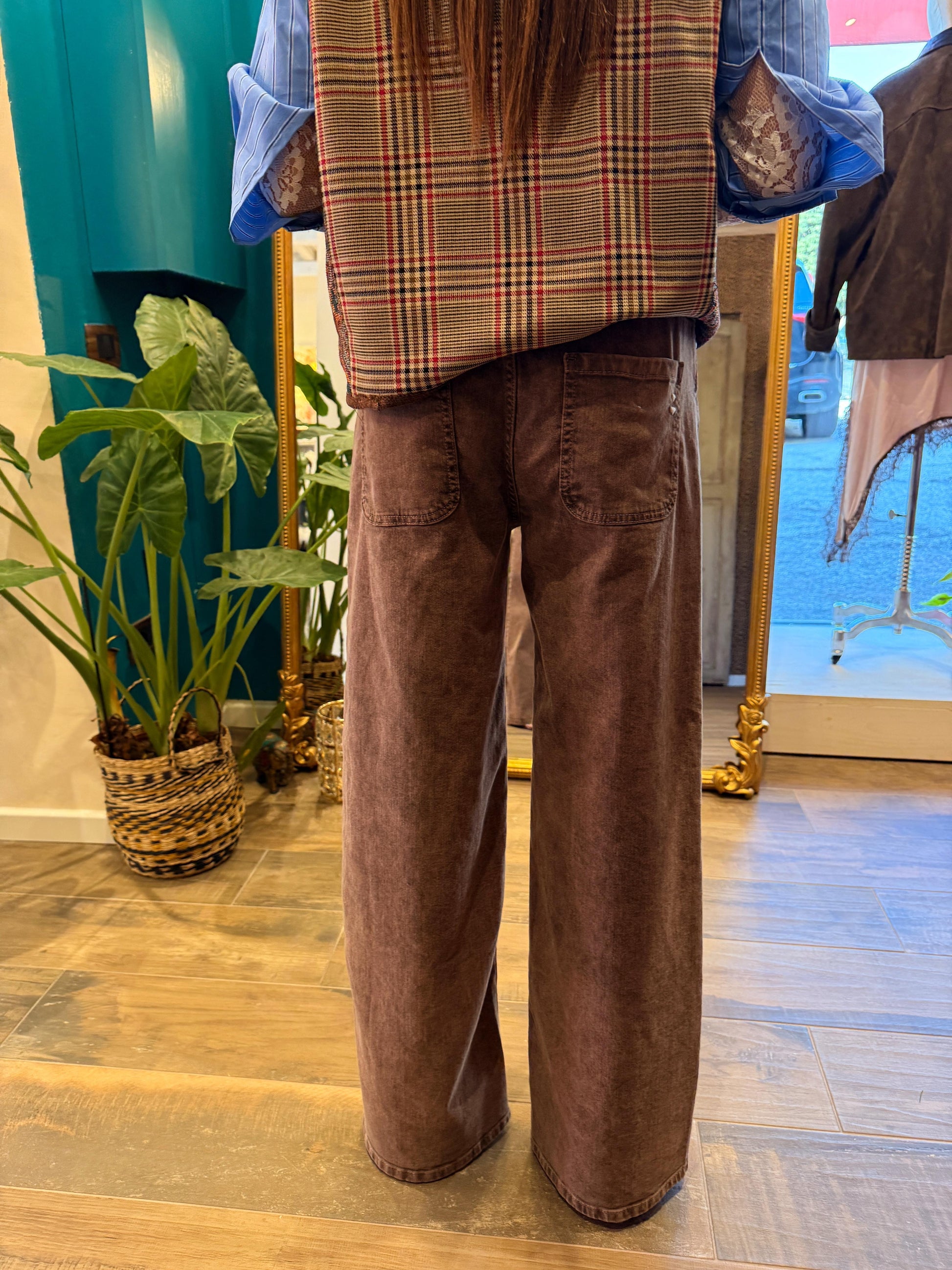 Jeans wide leg effetto marble