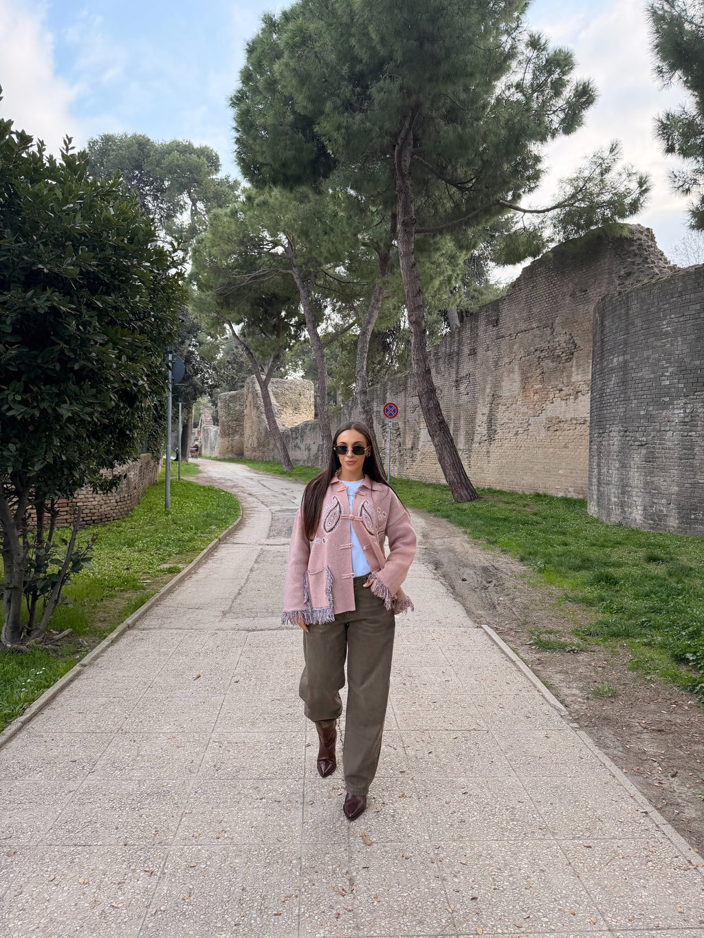 Jeans balloon fit con vita alta e fondo dritto