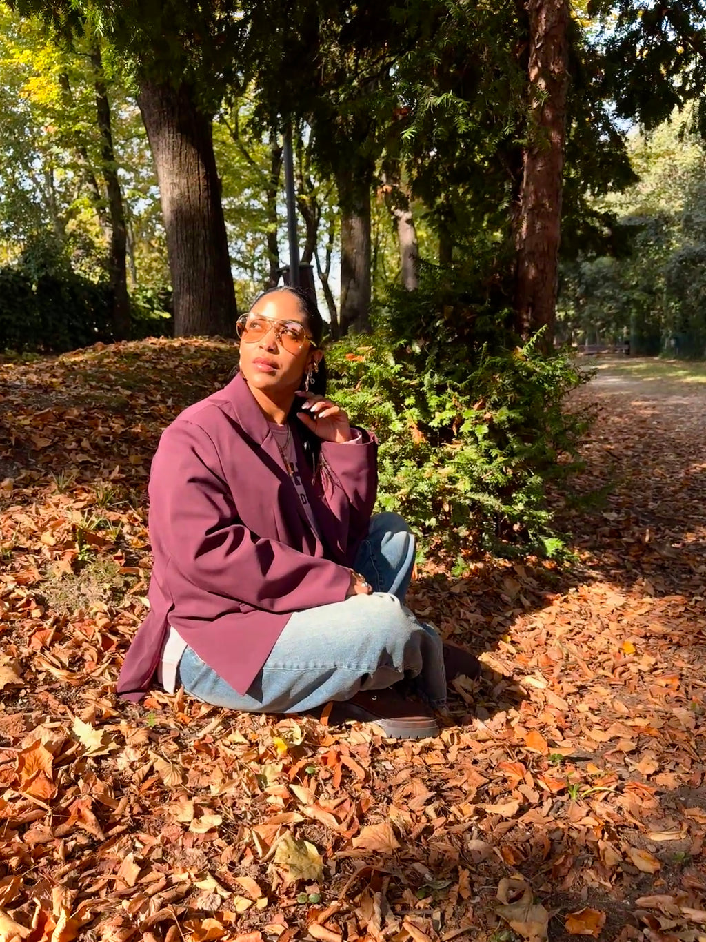 Blazer over con chiusura due bottoni