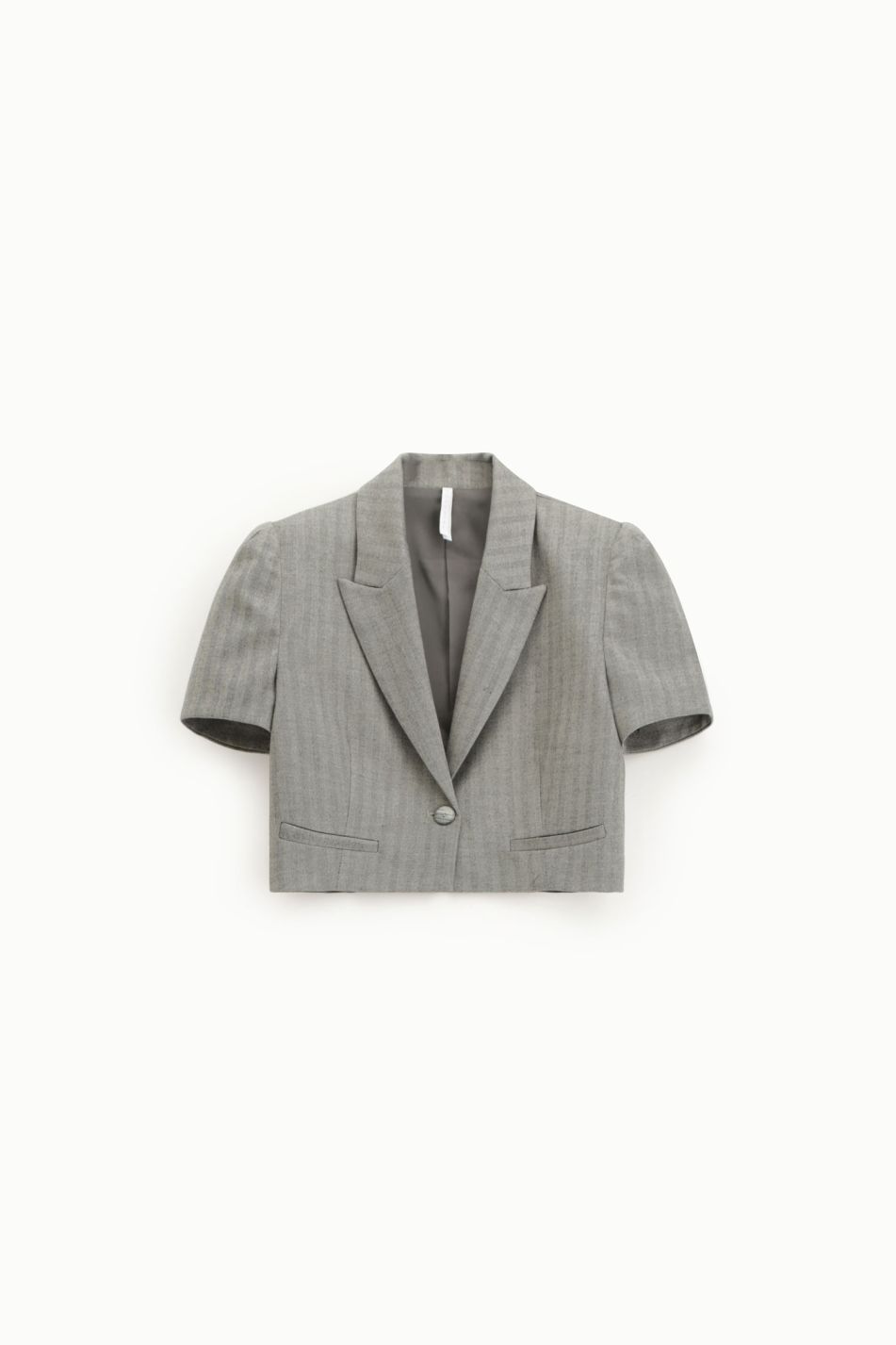 Blazer crop con maniche corte