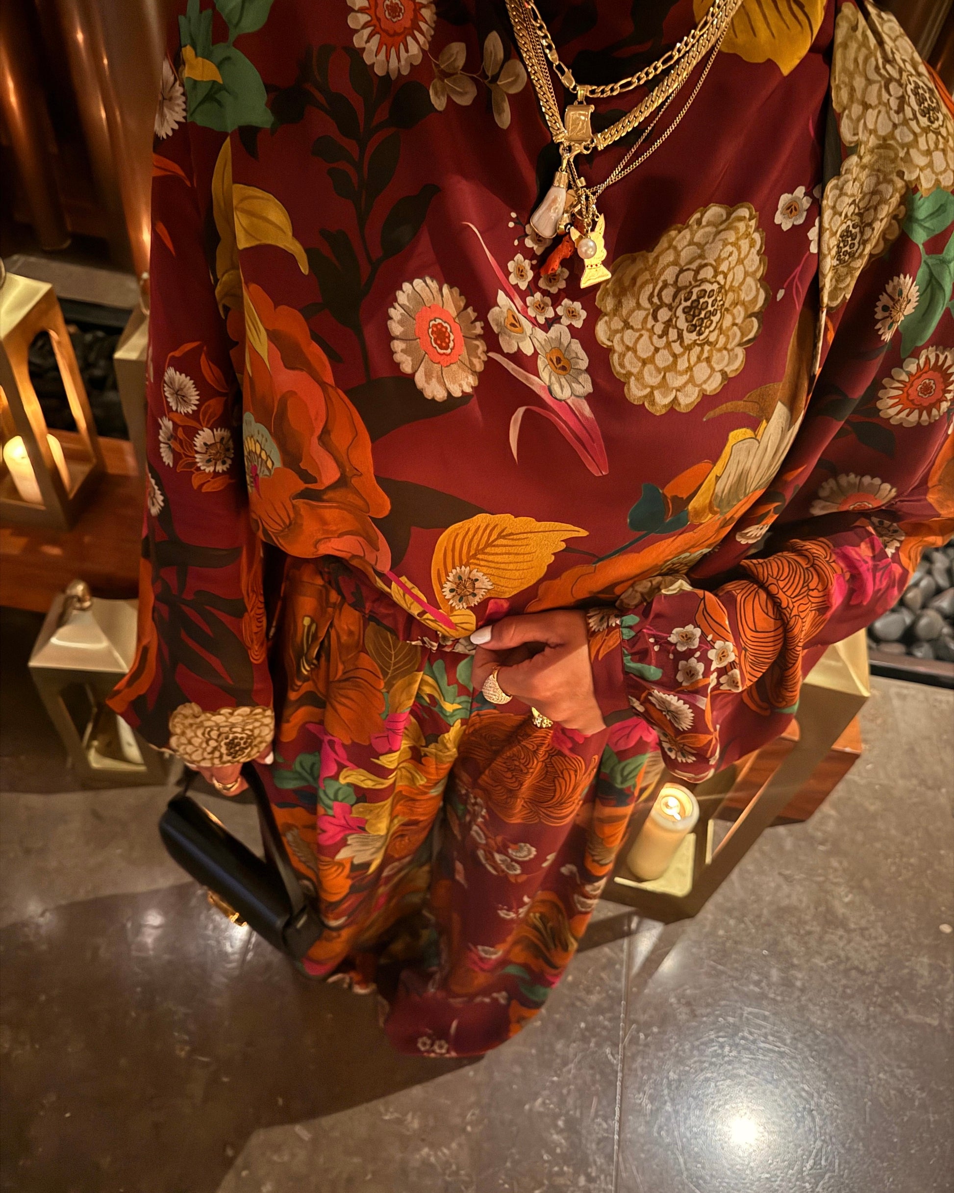 Camicia stampa floreale maniche lunghe