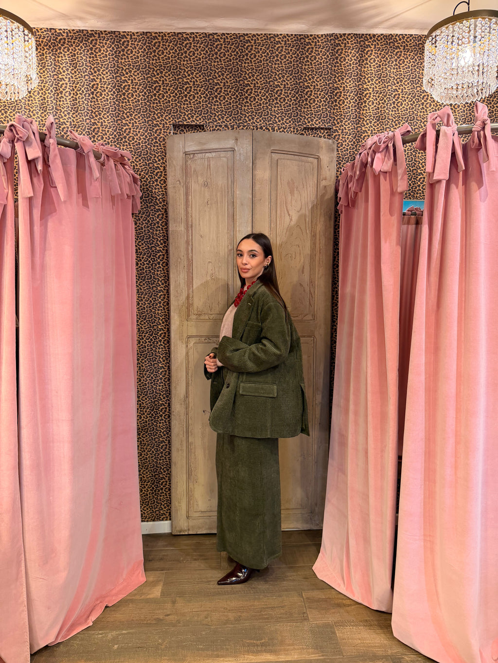 Blazer over in velluto a coste