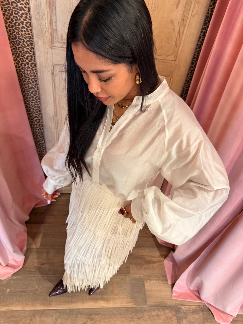 Gonna lunga con frange