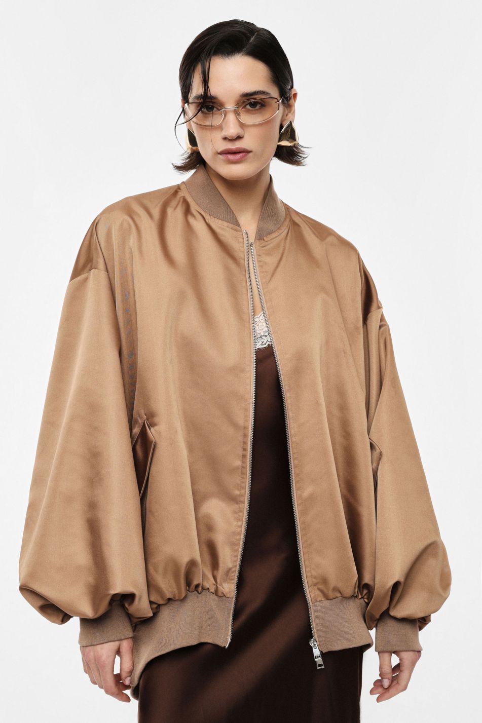 Bomber over con tasche applicate