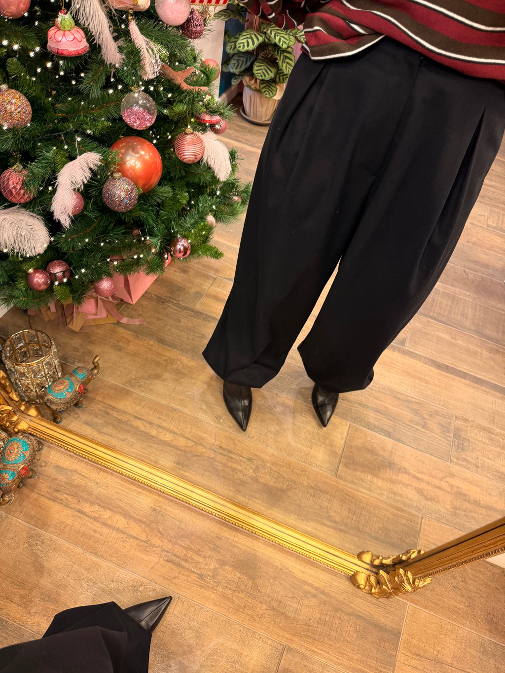 Pantaloni palazzo ampi fondo elastico