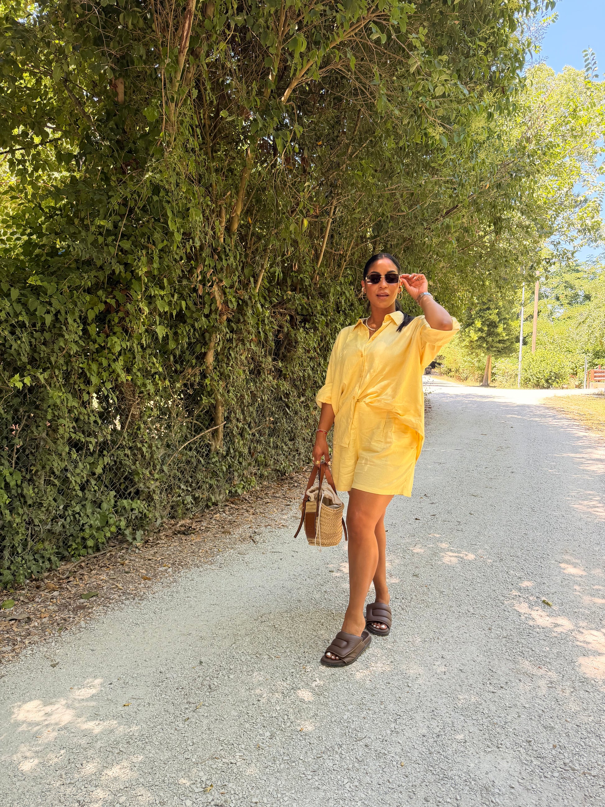 Shorts misto lino