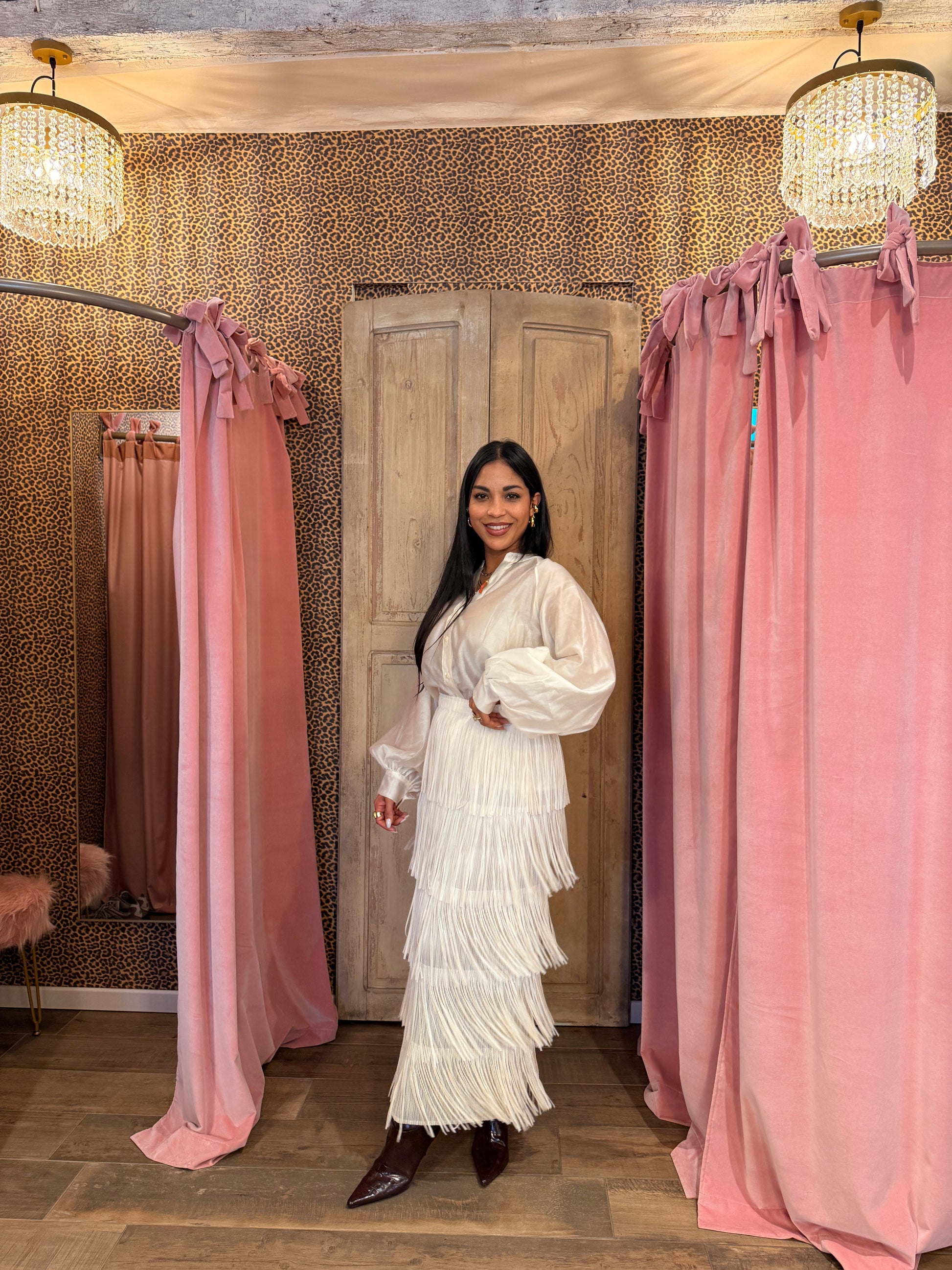 Gonna lunga con frange