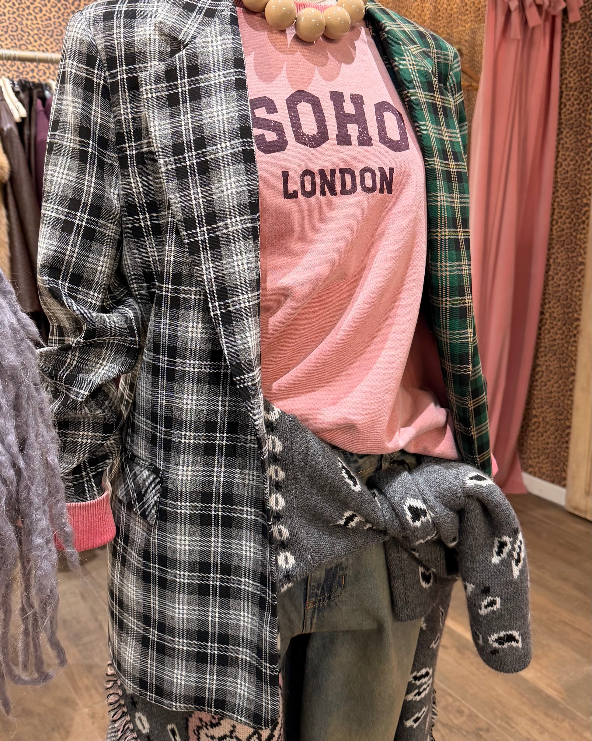 Blazer regular fit fantasia check bicolor