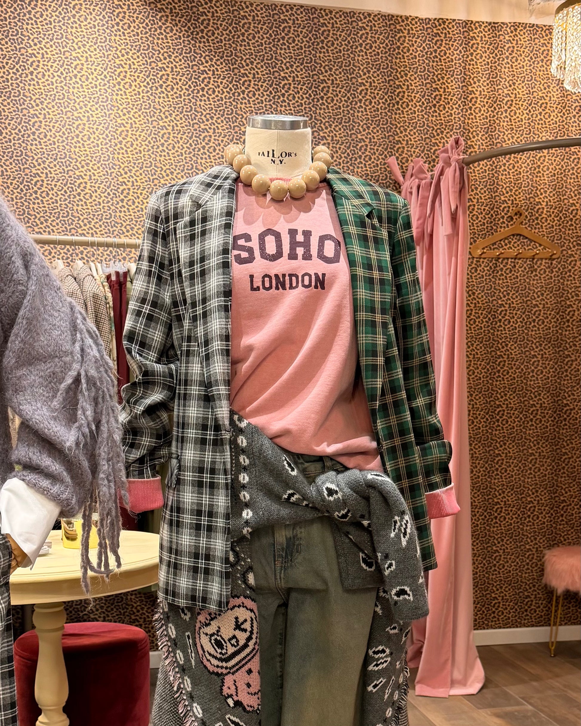 Blazer regular fit fantasia check bicolor