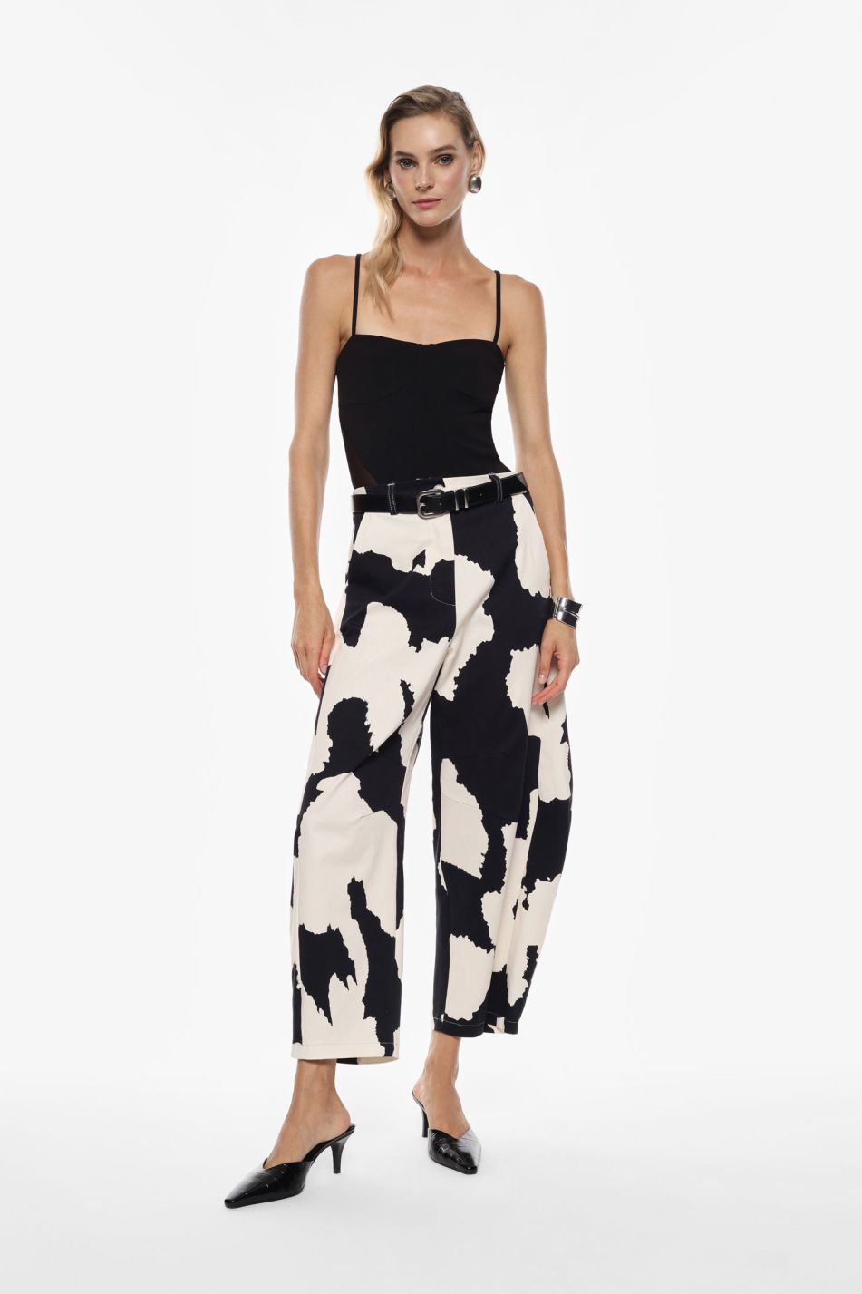 Pantaloni stampa cow