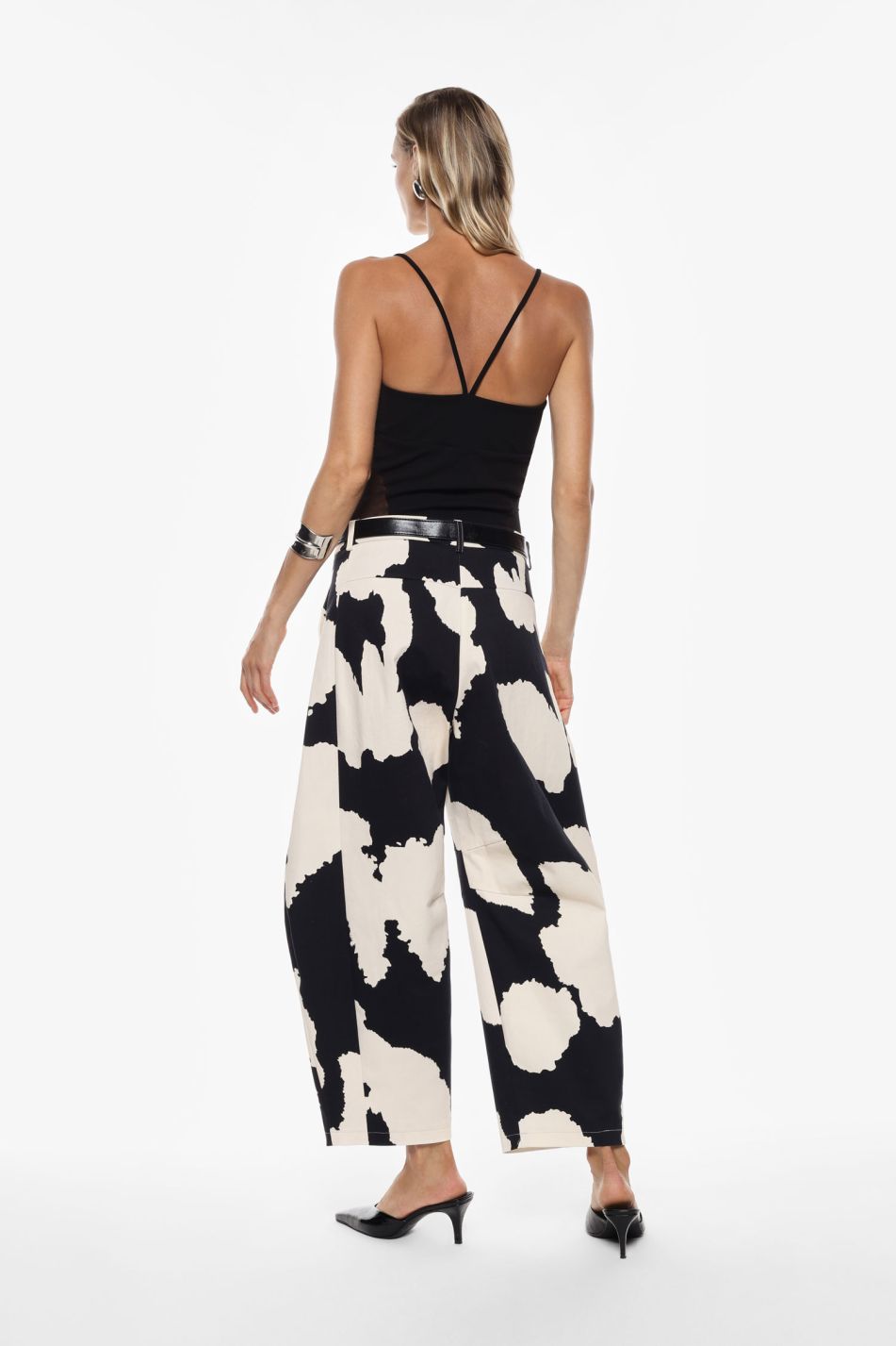 Pantaloni stampa cow