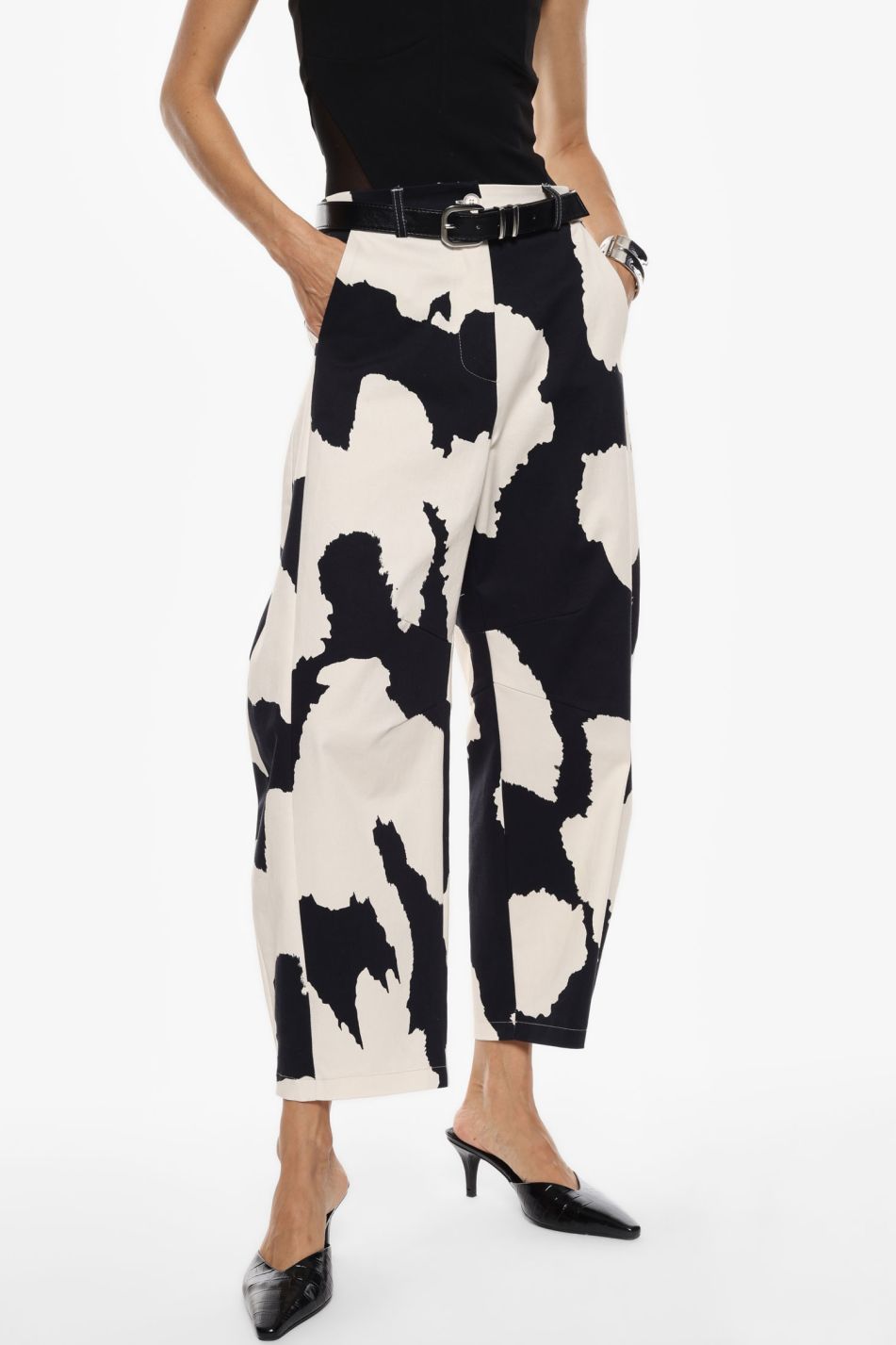 Pantaloni stampa cow