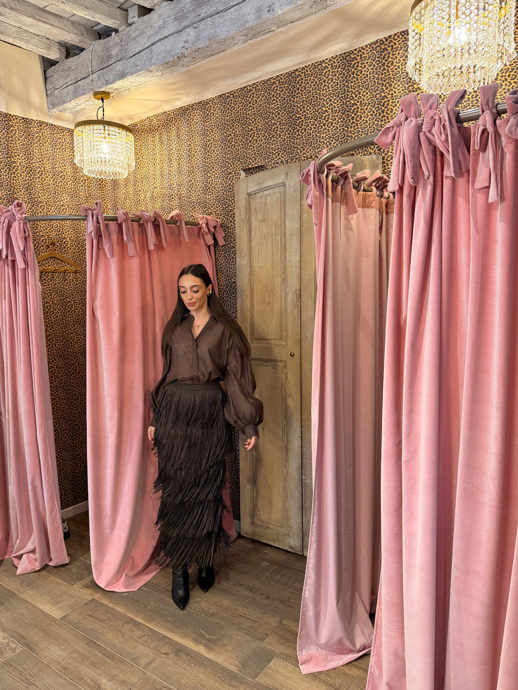 Gonna lunga con frange