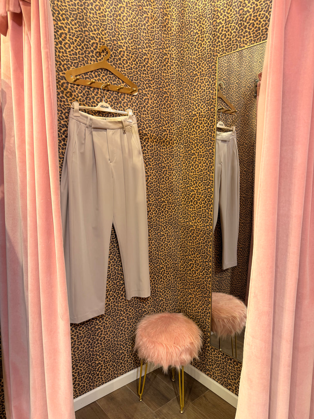 Pantaloni palazzo cropped vita alta con pinces