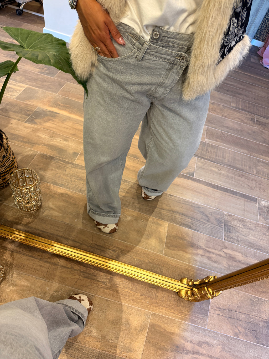 Jeans a gamba larga