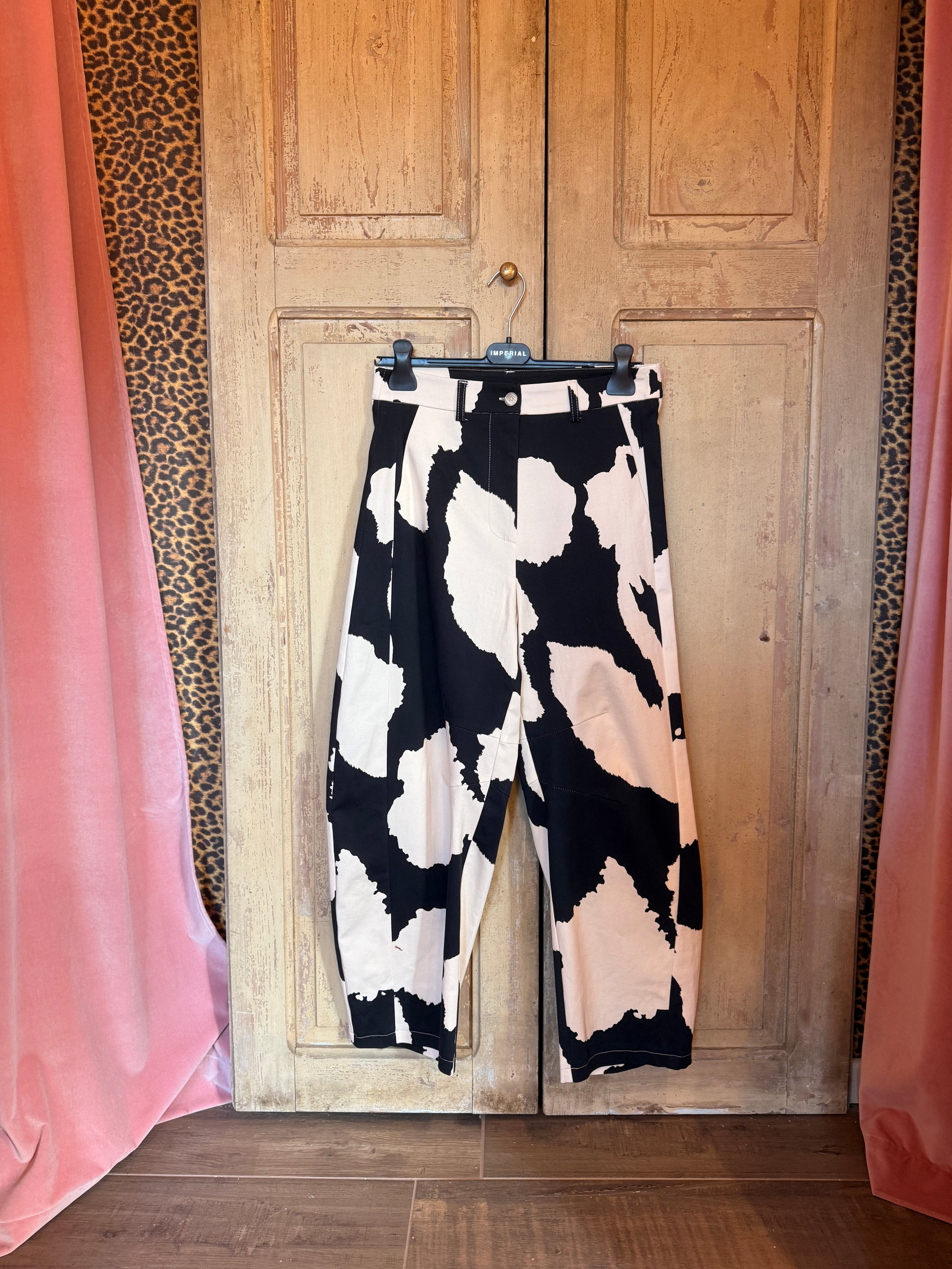 Pantaloni stampa cow