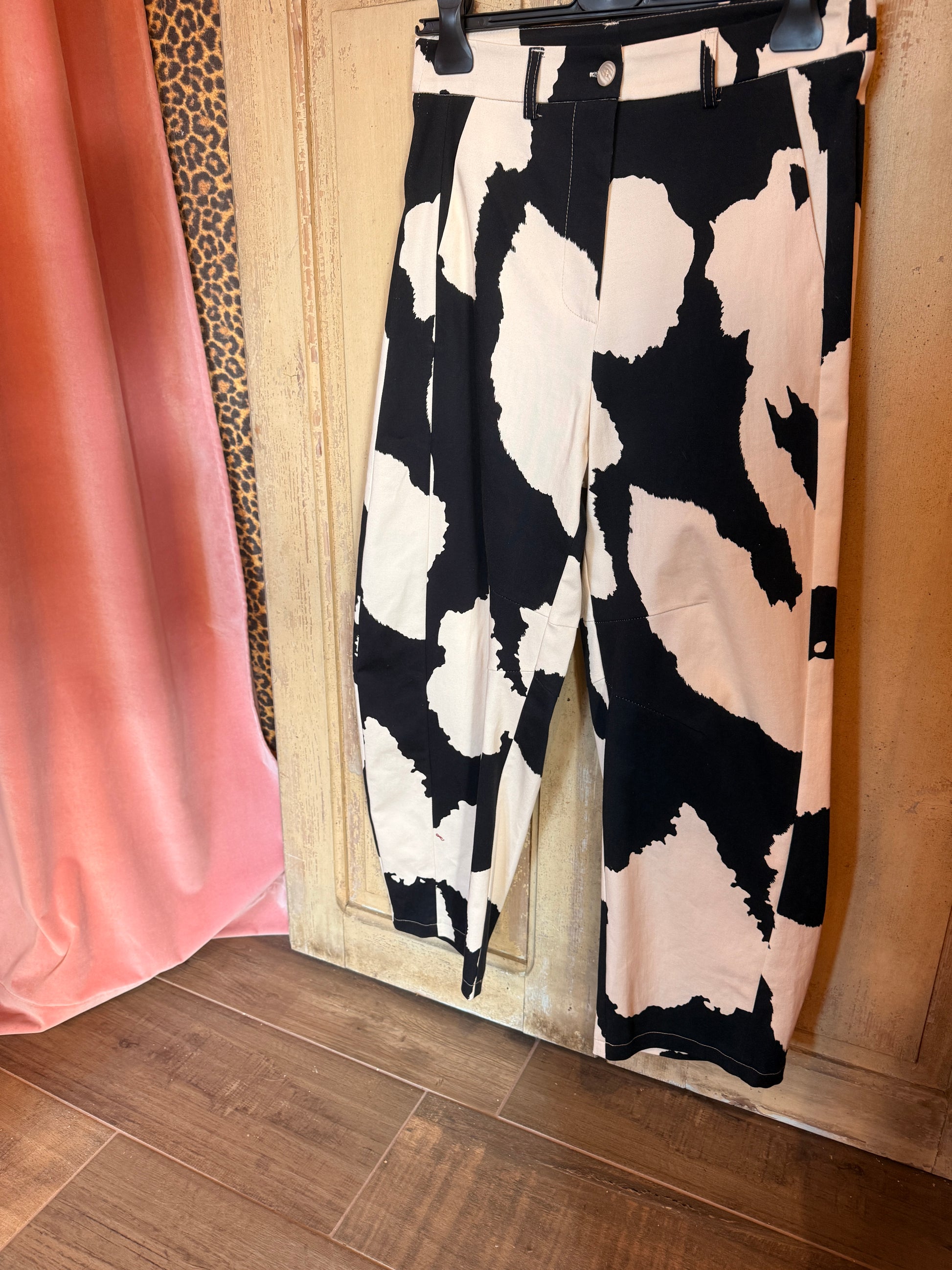 Pantaloni stampa cow