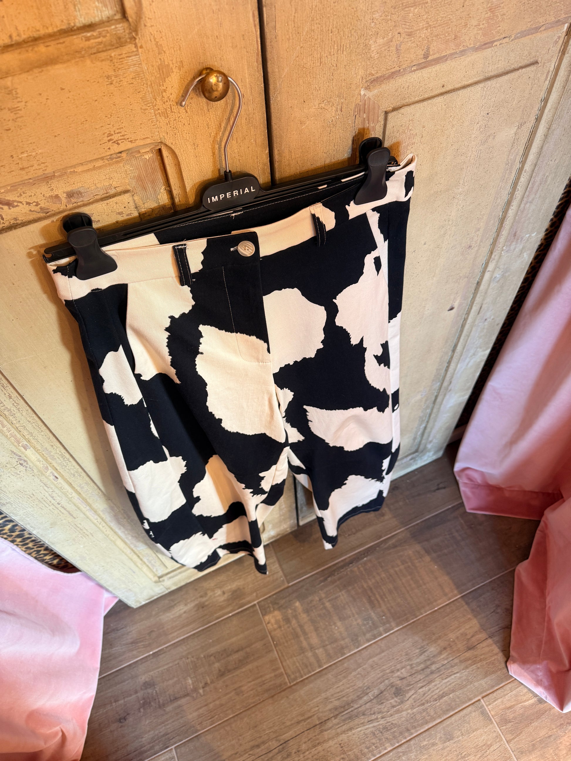 Pantaloni stampa cow