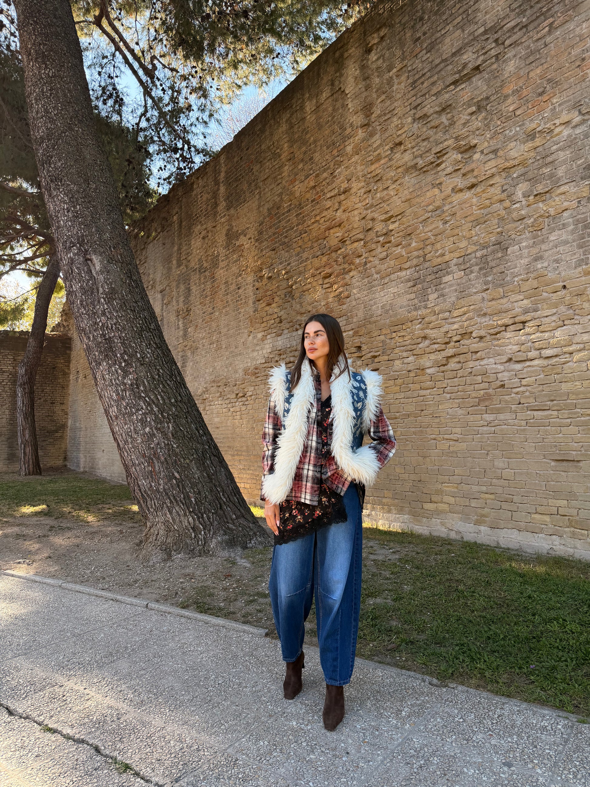 Jeans a palloncino vita alta