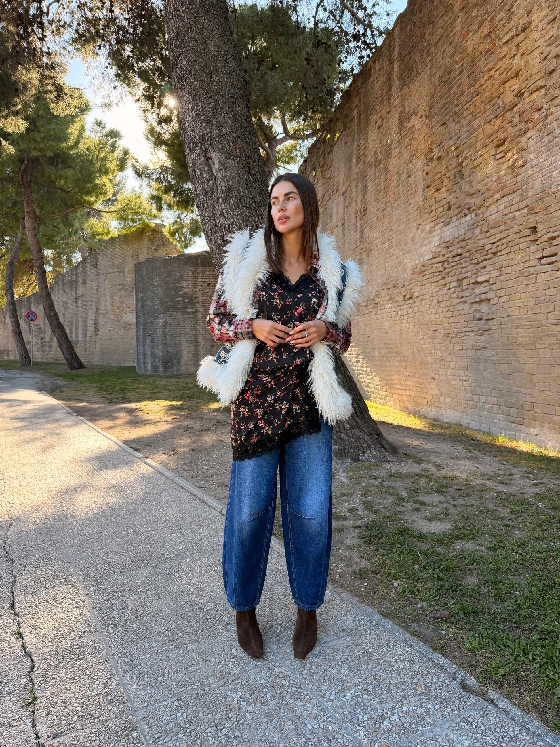 Jeans a palloncino vita alta