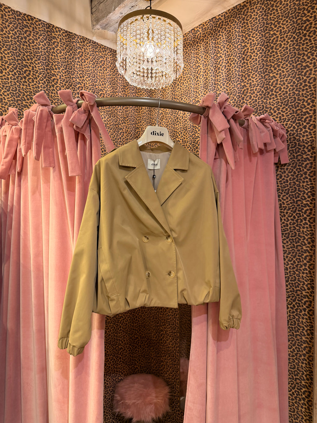 Trench corto effetto bomber