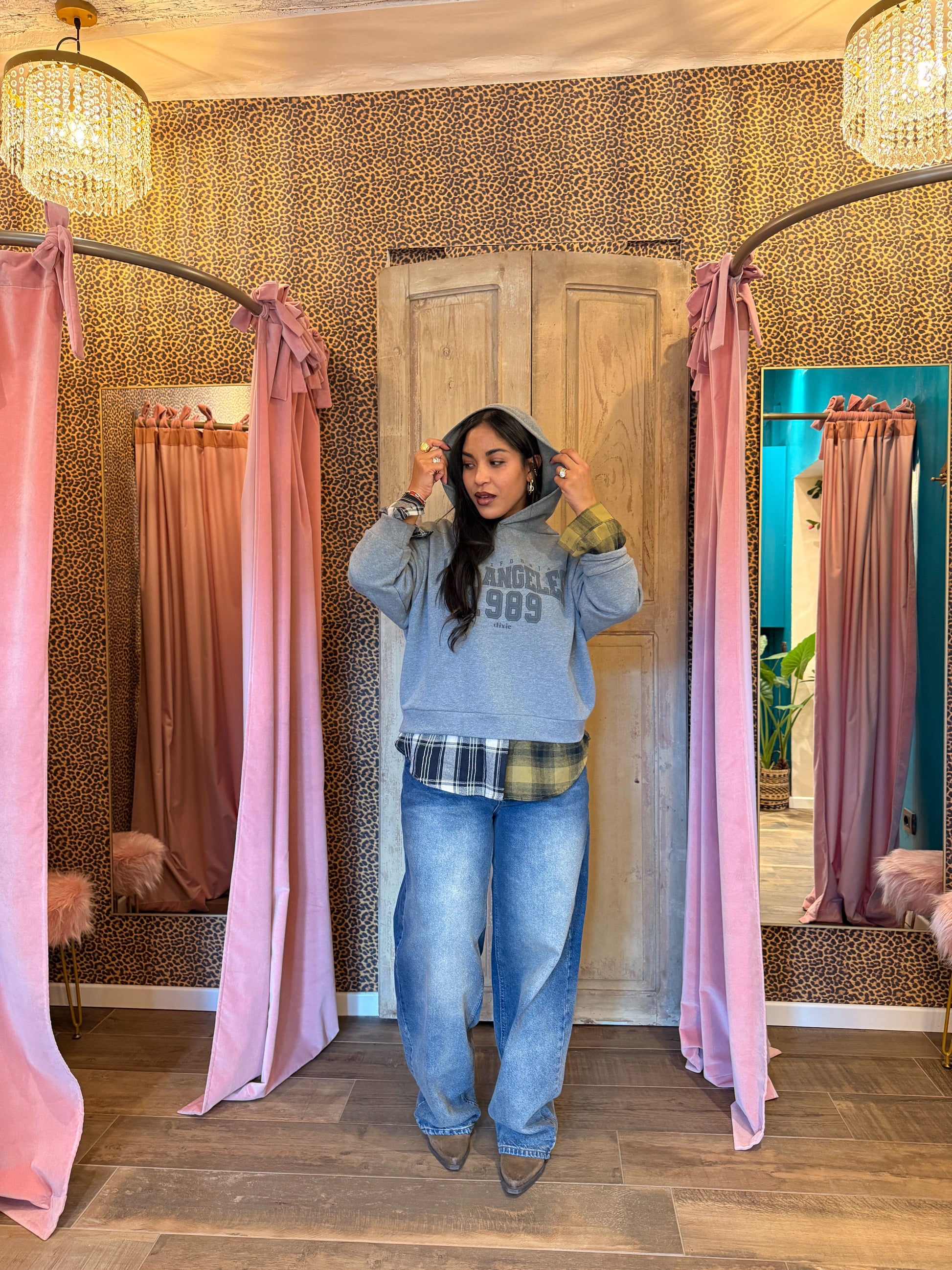 Jeans wide leg lavaggio vintage