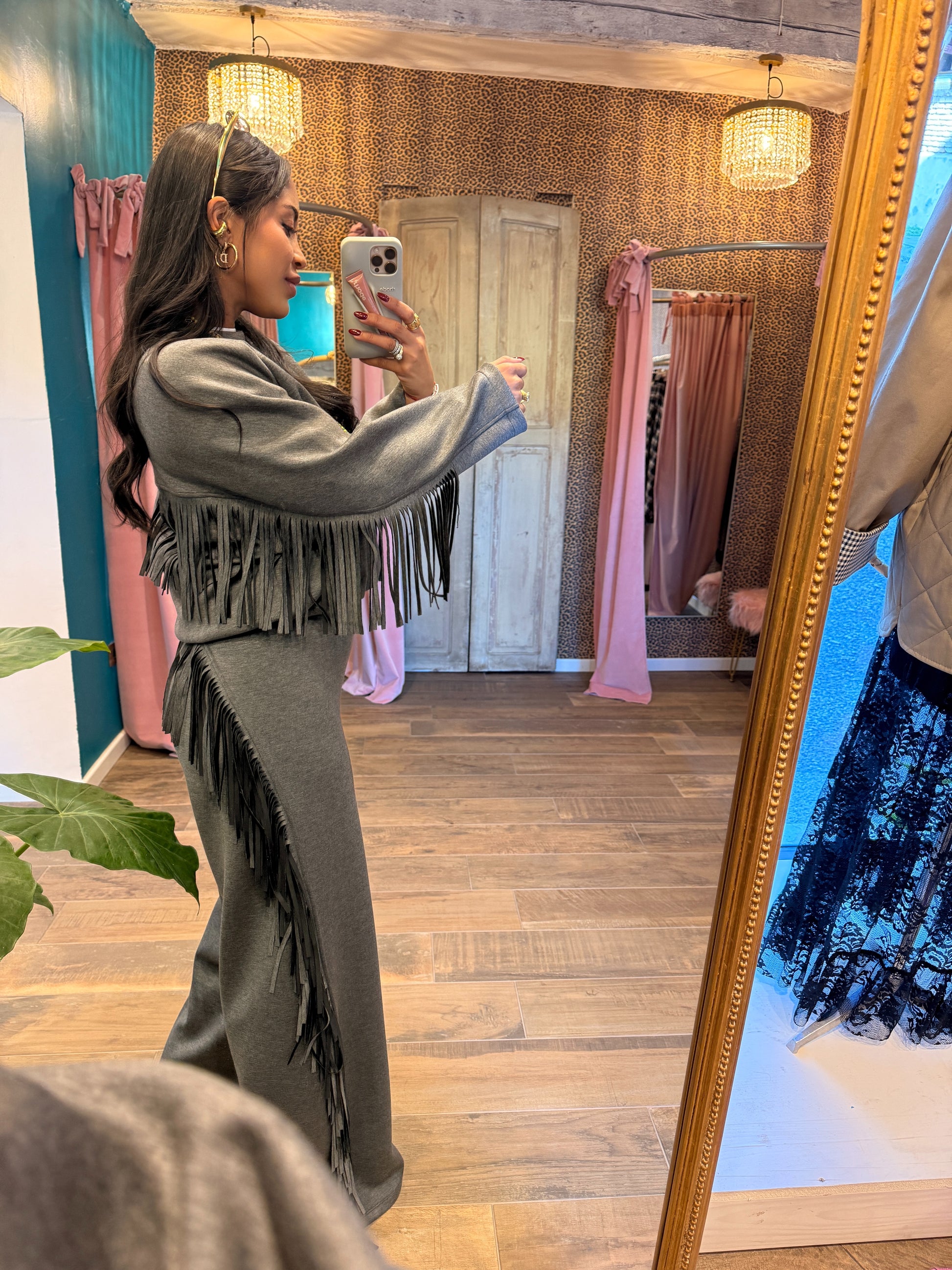 Pantalone con frange