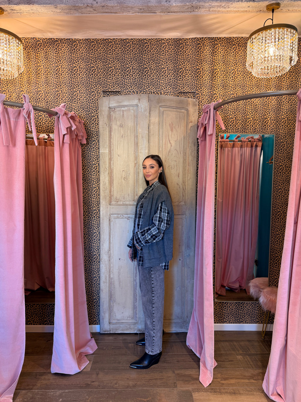 Gilet maglia bottoni tasche frontali