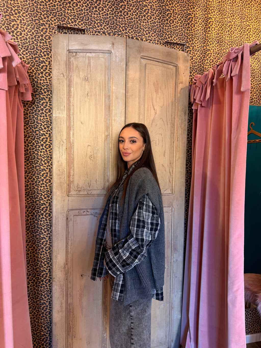 Gilet maglia bottoni tasche frontali