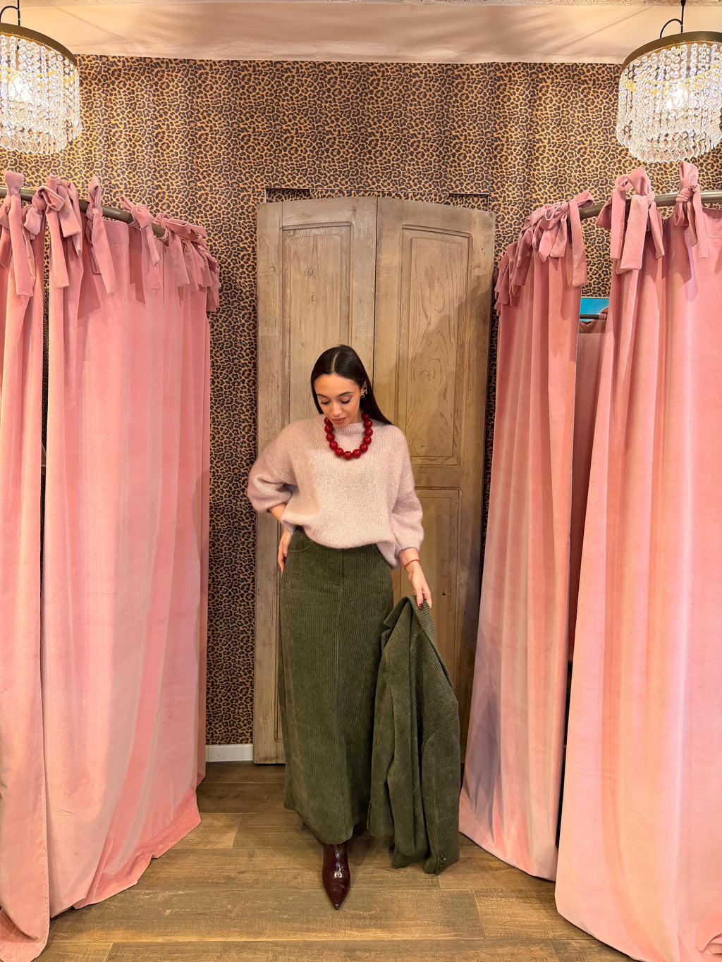 Maglione oversize girocollo maniche tre quarti