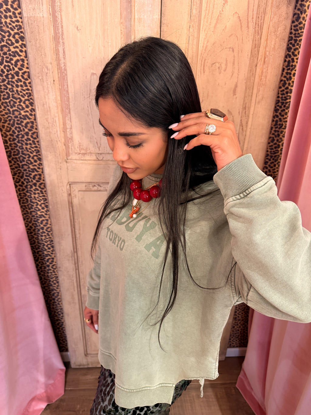 Felpa girocollo stampa Shibuya