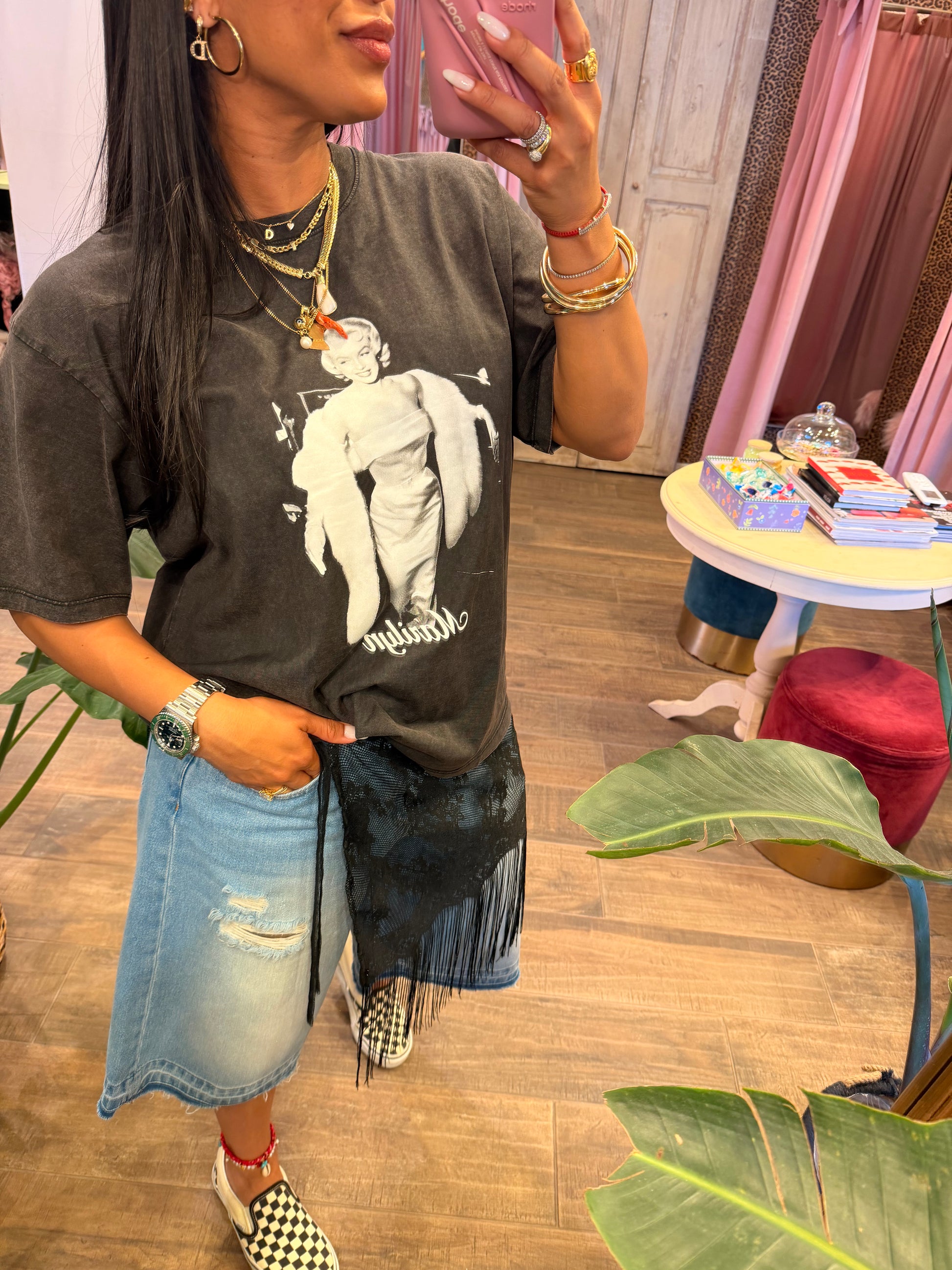 T-shirt con stampa Marilyn
