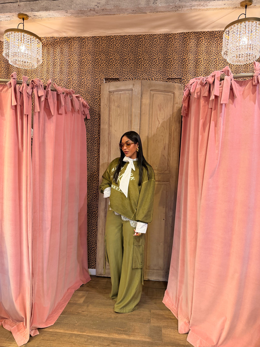 Trousers palazzo cargo tasche laterali coulisse