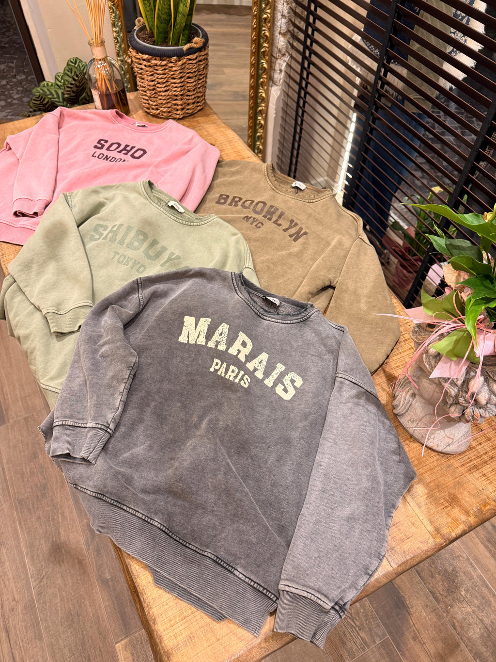 Felpa girocollo stampa Shibuya