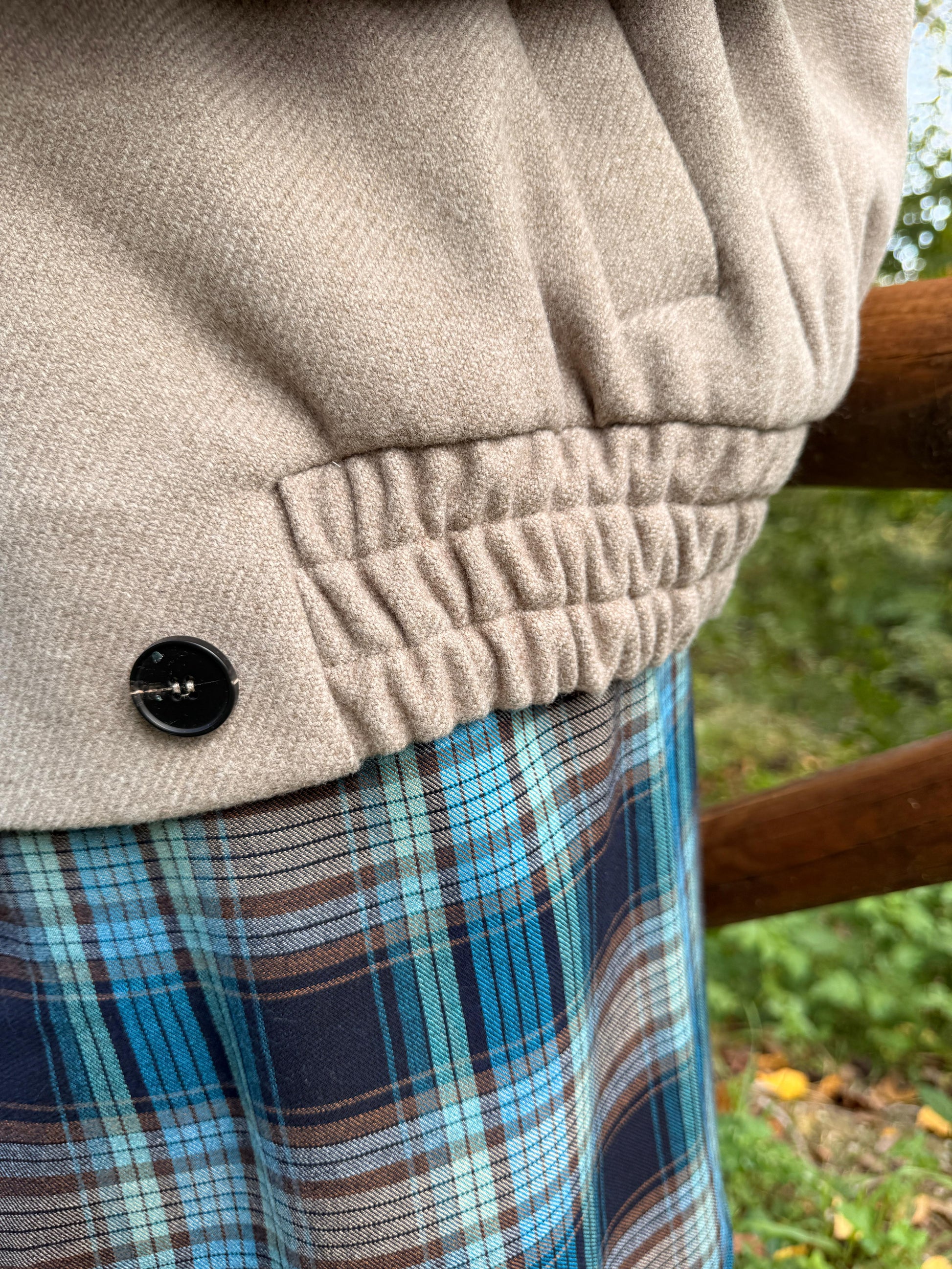 Camicia fantasia check con collo classico